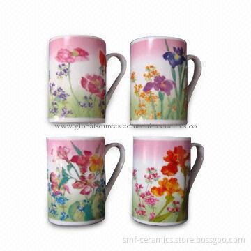 9oz Straight Porcelain Mugs, Customized Designs Sizes and Colors Available